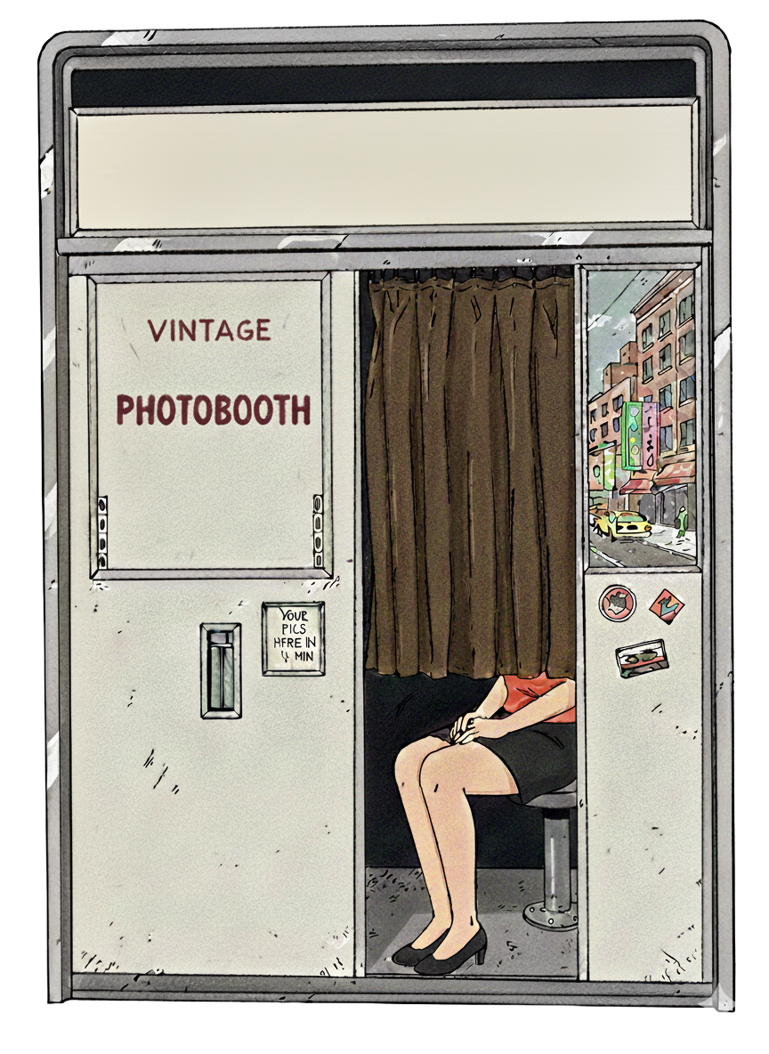 Vintage photobooth illustration